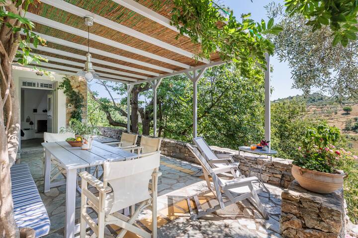 Chestnut Tree Cottage terrace and views